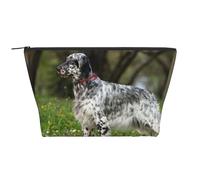 Setter Anglais Pelouse Animaux Chiens Setter Anglais, Trousse de Toilette Trousse de Maquillage Sac à cosmétiques Trousse de Toilette de Voyage Portable
