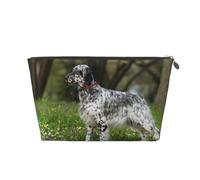 Setter Anglais Pelouse Animaux Chiens Setter Anglais, Trousse de Toilette Trousse de Maquillage Sac à cosmétiques Trousse de Toilette de Voyage Portable