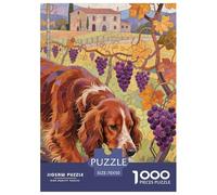 Setter Irlandais 1000 Pièces Animaux de Compagnie Puzzle pour Adulte Détente & Relaxation De l'art De La Décoration Moderne Adultes Et Enfants Dès 14 Ans 70x50cm/1000pcs