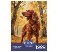Setter Irlandais 1000 Pièces Puzzle pour Adultes Jeux De Défi Familial Divertissement Apaisant Cultiver l'esprit D'équipe pour Hommes, Femmes, Seniors 38x26cm/1000pcs