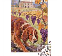 Setter Irlandais 1000 Pièces Puzzles pour Adultes,Architecture Rurale Un Jeu De Dexérité Très Difficile Puzzle en Bois Jeu D'intelligence Jeu ÉduChatif 1000pcs (75x50cm)