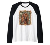 Setter Irlandais Anglais Vintage Floral Manche Raglan