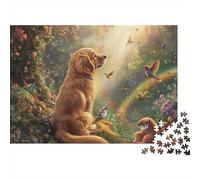 Setter Irlandais Puzzle 1000 Pièces Cadeau Unique Jeu Éducatif Challenge Toy À De Qualité Supérieure Peinture Art pour Adultes Enfants (75x50cm)
