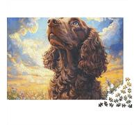 Setter Irlandais Puzzle 1000 Pièces Cadeau Unique Jeu Éducatif Défi Jouet À De Qualité Supérieure Peinture Art pour Adultes Et Enfants À Partir De 14 Ans (75x50cm)