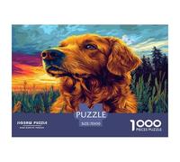 Setter Irlandais Puzzle 1000 Pièces Jouet Cadeau Unique De l'art De La Décoration Jeu Éducatif Challenge Toy Adultes & Enfants des 14 Ans 70x50cm/1000pcs