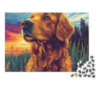 Setter Irlandais Puzzles 1000 Pièces Cadeau Unique Jeu Éducatif Défi Jouet À De Qualité Supérieure Peinture Art pour Adultes Et Enfants À Partir De 12 Ans (75x50cm)