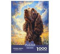 Setter Irlandais Puzzles 1000 Pièces Cadeau Unique Jeu Éduchatif Challenge Toy À De Qualité Supérieure Peinture Art pour Adultes Et Enfants À Partir De 12 Ans 70x50cm/1000pcs