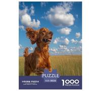 Setter Irlandais Puzzles 1000 Pieces Cadeau Unique Jeu Éduchatif Défi Jouet À De Qualité Supérieure Peinture Art pour Adultes Et Enfants 38x26cm/1000pcs