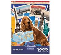Setter Irlandais Puzzles De 1000 Pieces pour Adultes Pets Mignons Classiques Jeu Éducatif Défi Jouet, Art Adultes Enfants 38x26cm/1000pcs