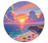 Setting Sun Puzzle 1000 Pièces Cadeau Unique View Jeu Éducatif Challenge Toy À De Qualité Supérieure Peinture Art pour Adultes Enfants 1000pcs (67.5x67.5cm)