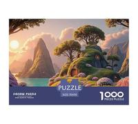 Setting Sun Shines on The Lake 1000 Pièces Carton Extra-épais Lot de Puzzles Fairy Tale Landscape Anti-Stress Jeu Familial Puzzles As Birthday Gifts 70x50cm/1000pcs