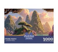 Setting Sun Shines on The Lake 1000 Pièces Carton Extra-épais Lot de Puzzles Fairy Tale Landscape Stimulant Et Éducatif Jeu Créatif Puzzles pour Adultes Et Enfants 38x26cm/1000pcs