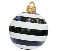 Settoo Boules de Noël 60cm, Boules de Noël Géantes, Ornements D'arbres Boule de Noël Gonflables Boules de Noël Personnalisées Géants pour la décoration de jardin Ornements Boules gonflables