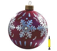 Settoo Boules de Noël 60cm, Ornements D'arbres de Noël Gonflables Boules Personnalisées de Noël Géants, pour la décoration de jardin Ornements Boules gonflables