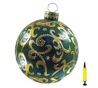 Settoo Boules de Noël 60cm, Ornements D'arbres de Noël Gonflables Boules Personnalisées de Noël Géants, pour la décoration de jardin Ornements Boules gonflables