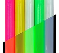 Settoo Feuilles de vinyle lumineuses la nuit, avec dos adhésif permanent assorties pour machines de coupe, silhouettes, 30 x 25 cm