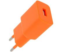 Setty Bloc d'alimentation 1 Chargeur USB 2,4 A Compatible avec Tous Les téléphones Portables, Smartphones, tablettes, UVM, Adaptateur de Charge, Adaptateur de Prise iPhone, Samsung (Orange)