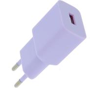 Setty Bloc d'alimentation 1 Chargeur USB 2,4 A Compatible avec Tous Les téléphones Portables, Smartphones, tablettes, UVM, Adaptateur de Charge, Adaptateur de Prise iPhone, Samsung (Violet)