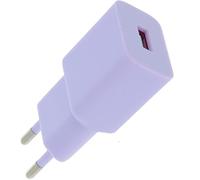 Setty Bloc d'alimentation 1 Chargeur USB 2,4 A Compatible avec Tous Les téléphones Portables, Smartphones, tablettes, UVM, Adaptateur de Charge, Adaptateur de Prise iPhone, Samsung (Violet)