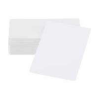 SEUICYNE Lot de 100 cartes de visite en métal blanc nacré - Impression thermique par sublimation - 8,6 x 5,4 cm - 0,21 mm d'épaisseur - En aluminium brut - Marquage au laser - Cartes de visite gravées