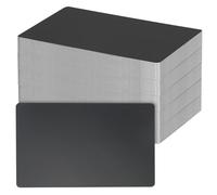 SEUICYNE Lot de 250 cartes de visite, en métal, noires, 8,6 x 5,4 cm, 0,21 mm d'épaisseur, vierges en aluminium, gravées au laser, en aluminium imperméable pour le bureau, le bureau