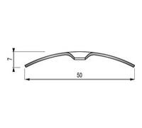 Seuil plat à visser inox 50 x 2700 mm DINAC 2000110
