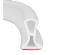 Seuil autocollant pour douche, barre de protection, joint en silicone, butée et barrière d'eau pour sol, salle de bain et cuisine (blanc, 1 m)