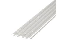 Seuil Cannelé en Aluminium, Barre De Transition, pour Revêtement De Sol Stratifié, Réducteur De Seuil/carrelage, Garniture De Bord De Porte 100cm(Silver,40mm)