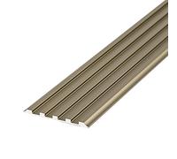 Seuil Cannelé en Aluminium, Barre De Transition, pour Revêtement De Sol Stratifié, Réducteur De Seuil/carrelage, Garniture De Bord De Porte 100cm(Bronze,40mm)