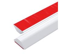 Seuil de douche auto-adhésif, arrêt d'eau en silicone, barrière de douche anti-éclaboussures, joint douche italiennelinyu, Convient aux cuisines et aux salles de bains. (Blanc, 255CM)