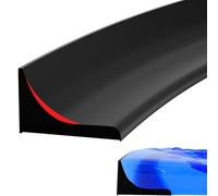 Seuil De Douche Barrage D'eau Pliable，3.5 m Silicone Barrière de douche Autocollante,Joint Porte Douche Barrage de douche Anti Débordement pour Baignoire,La Cuisine Et La Salle De Bain,Noir