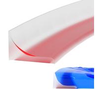 Seuil De Douche Barrage D'eau Pliable，5 m Silicone Barrière de douche Autocollante,Joint Porte Douche Barrage de douche Anti Débordement pour Baignoire,La Cuisine Et La Salle De Bain,Transparent