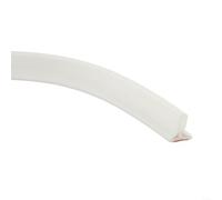 Seuil de douche en silicone avec adhésif acrylique imperméable pour salle de bain, évier de cuisine (3 cm, blanc, 100 cm)