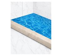 Seuil de douche PVC, barrière d’eau au sol pour salle de bain | Hauteur 7 cm ; largeur 7 cm ; profil en U ; installation sous carrelage ou sur sol(Yellow,98cm (38.58in))