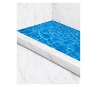 Seuil de douche PVC, barrière d’eau au sol pour salle de bain | Hauteur 7 cm ; largeur 7 cm ; profil en U ; installation sous carrelage ou sur sol(Milk,92cm (36.22in))
