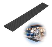 Seuil de Porte, 100 x 8 x 1.5 cm Rampe Fauteuil Roulant, PVC Surface Antidérapante pour Fauteuil Roulant, Poussette, déambulateur ou Scooter