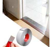Seuil De Porte Adhesif,Bande De Seuil, Profil De Transition Sol PVC, Barre De Seuil De Porte, Largeur 4cm 5cm 7.6cm Pour Les Joints De Sol,Les Moquettes Et Les Carreaux(Argent,7.6x100cm)