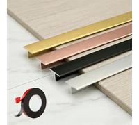 Seuil De Porte Adhésif Forme T, 270cm Barre De Seuil Rattrapage De Niveau En Profilé Aluminium, Bande De Transition Extra Large Autocollante for Finition De Sol(Black,3pcs*90 * 2cm)