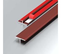 Seuil De Porte Aluminium,Barre De Transition Profil En T Longueur 50-150cm,Seuil Barre Transition Pour Bande Sol, Profil Bande Sol Pour Carrelage Et Stratifié(Brun,3.3x120cm)