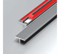 Seuil De Porte Aluminium,Barre De Transition Profil En T Longueur 50-150cm,Seuil Barre Transition Pour Bande Sol, Profil Bande Sol Pour Carrelage Et Stratifié(Gris,3.3x95cm)