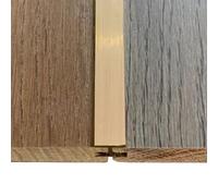 Seuil de porte, Bande De Transition De Sol En T - Barres D'écartement De Transition En Laiton Massif Brossé, Barre De Bord De Finition De 39 Po De Longueur