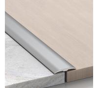 Seuil de porte en aluminium, bande de transition for sol, seuil à profil plat, for les espaces entre les portes extérieures et intérieures, protection de porte et décoration(Gray,1.1m/3.6ft)