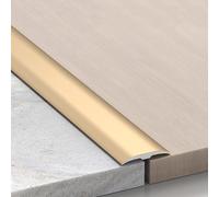 Seuil de porte en aluminium, bande de transition for sol, seuil à profil plat, for les espaces entre les portes extérieures et intérieures, protection de porte et décoration(Gold,1.2m/3.93ft)