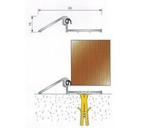Seuil de porte-fenêtre bois avec joint - longueur 0,99m - argent BILCOCQ