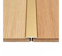 Seuil De Porte Joint De Sol,Profilé De Transition En Aluminium, Pour Seuil De Porte Et Jointure De Sol Stratifié,Bande De Transition Autocollante Facile À Poser(Gold,4x115cm)