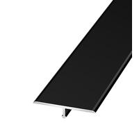 Seuil de Porte moulée en T, barre de transition de sol en aluminium anodisé de 4 cm de largeur, bande de recouvrement pour les espaces entre les carreaux(Black)