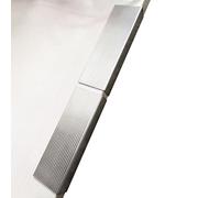 Seuil de porte Profilé De Transition Plat En Forme De L Pour Sol et Porte Acier Inoxydable Bandes De Bord De Marche D'escalier pour Bureau, Épaisseur 2mm(115cm/45.3 inch)