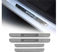 Seuils de porte chromés Led acier inoxydable Protection peinture sport 4 pcs