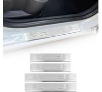 Seuils de porte pour Citroen C4 2010-2018 Acier inoxydable Argent 4pcs