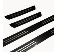 Seuils De Porte Voiture pour Toyota C-HR Hybrid 2024 2025, Plaques De Seuil Porte Voiture Bande RéSistant Aux Rayures Anti-Usure DéCorative Accessoires, Carbon Fiber Black